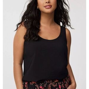 Torrid - Scoop Neck Black Sleeveless Tank Top - 2X